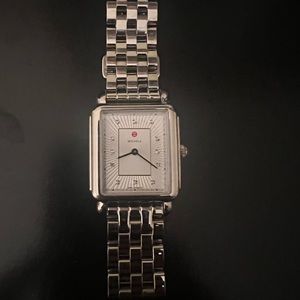 Michele Deco 2  Watch with small diamonds inside the face.